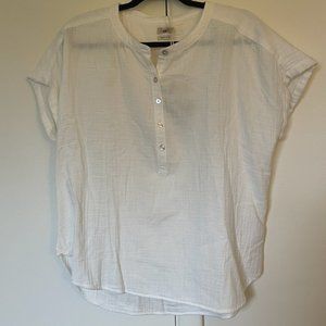 Faherty, Dream White Cotton Desmond Top, Womens, XL